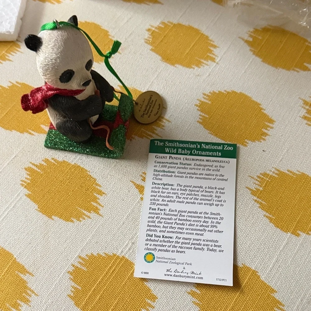 ❤️3 for $15!❤️  Panda Plush Toy with Red and Green Accents